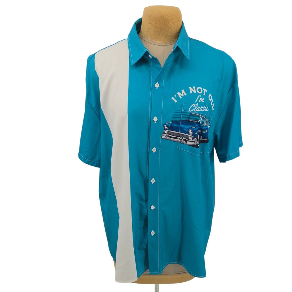 Hardaddy Button Up Shirt Mens XL I'm Not Old I'm Classic Car Retro Rockabilly